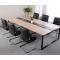 淮木（HUAIMU）办公家具时尚简约板式会议桌洽谈桌钢架桌办公桌组合条形桌椅_6 2.4*1.2
