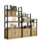 淮木（HUAIMU）货架货柜展示架仓储家用置物架展示柜带 100*30*182五层带柜