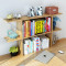 简易书架现代简约桌面置物架桌上小书架办公桌创意收纳架D005 80cm栗子木