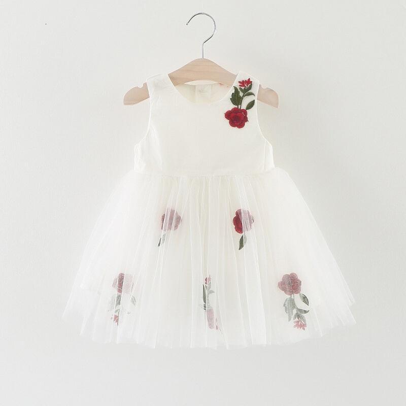 女宝宝夏装连衣裙婴儿童装无袖韩版小女童玫瑰公主裙子1-3岁_2 80cm