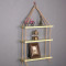 创意一字隔板置物架麻绳书架墙上收纳客厅卧室壁挂装饰品简约现代_2 定做尺寸专拍