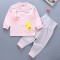 贝乐咿 0-3-6-9个月婴儿两件套开衫系扣宝宝纯棉套装 7484豆绿 80#(建议身高72-80cm)
