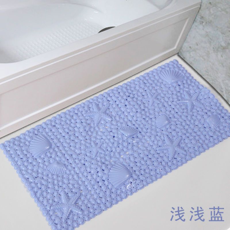 可裁剪卫生间地垫满铺浴室防滑垫大码吸盘洗澡间冲凉房洗手间脚 176*200cm【真的很大 淡浅蓝_淡浅蓝