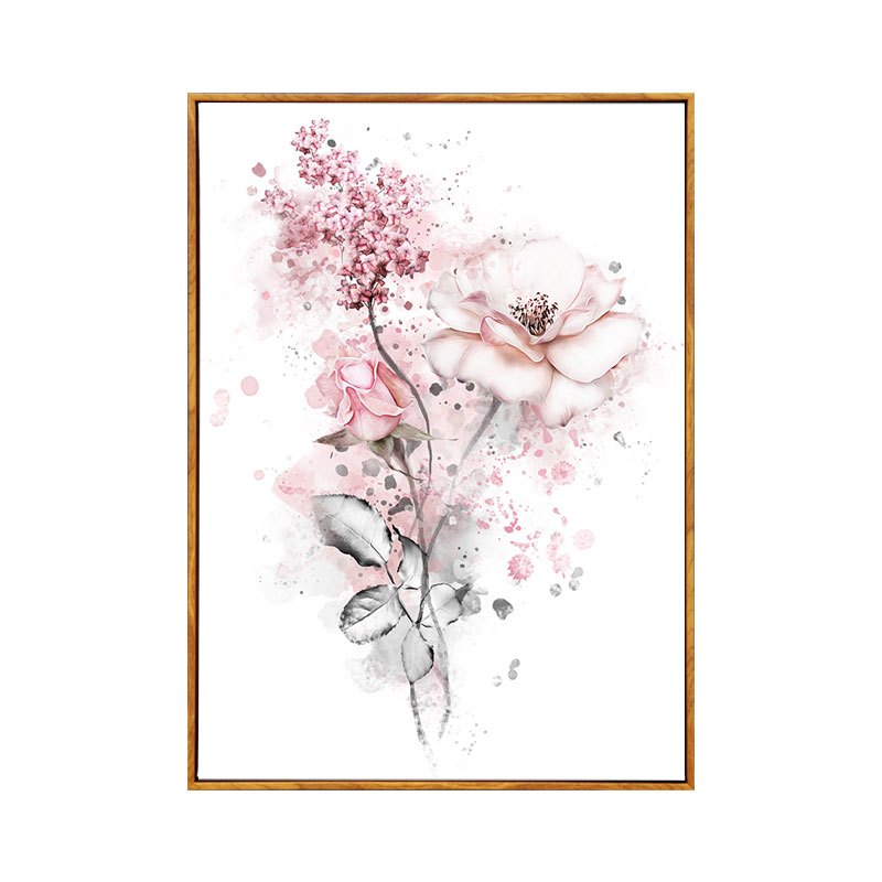 北欧水彩客厅装饰画沙发背景墙儿童房卧室床头挂画壁画_5 E