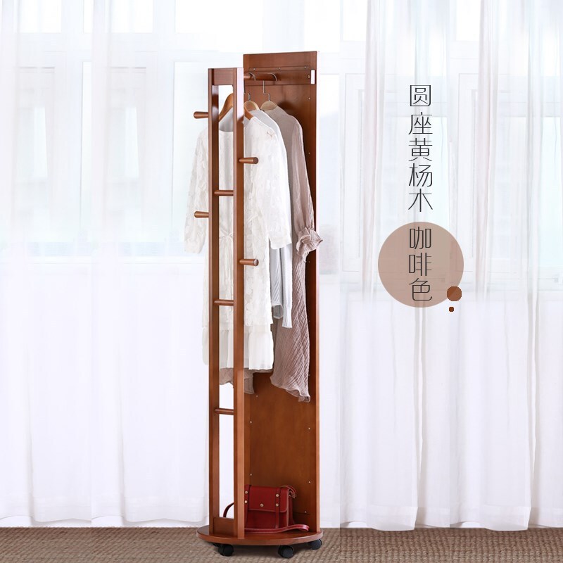 淮木穿衣镜全身落地镜子实木穿衣镜旋转试衣镜多功能推拉换衣镜011方底水曲柳原木色其他 007圆底黄杨木咖啡色