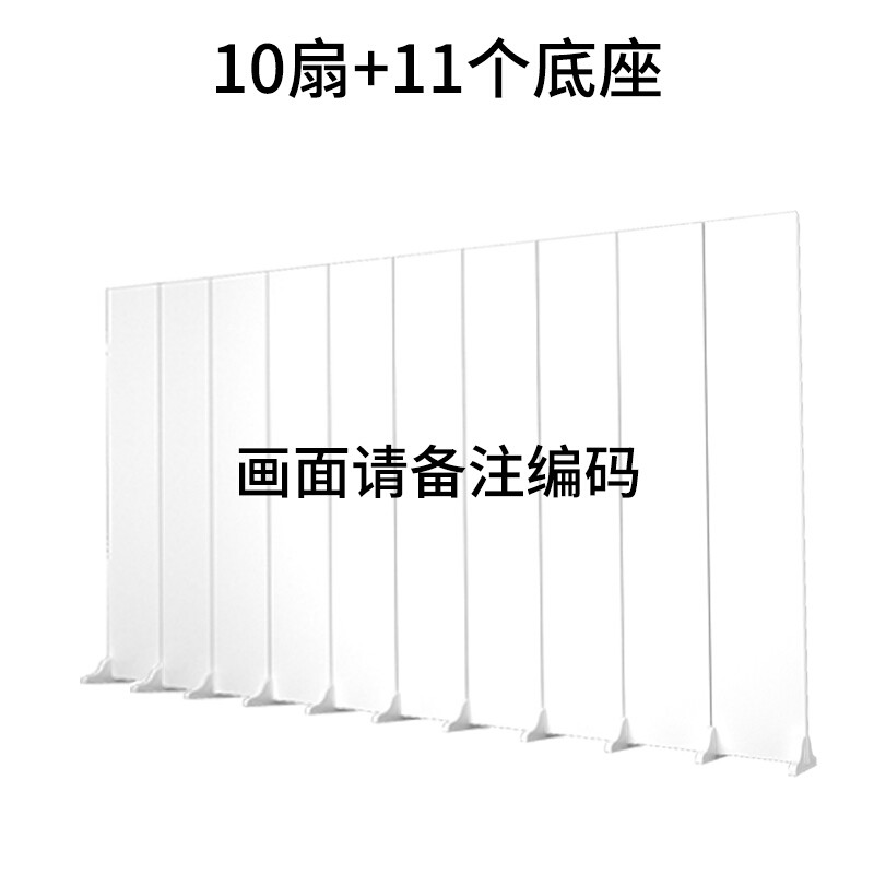 淮木屏风隔断客厅装饰折叠实木中式玄关简约现代双面布艺房间移动折屏10扇防透+11个底座1. 10扇防透+11个底座1.8米高X4米宽