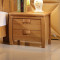 淮木中式床头柜子橡胶木实木床头柜实木框架床头柜海棠色整装 原木色