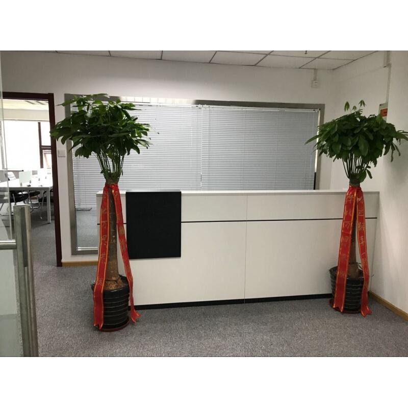 淮木办公家具接待台收银台吧台柜台迎宾台公司办公桌简约吧台前台_1 3.9-4.0米