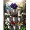 大号塑料桶花架花桶架鲜花桶花器鲜花架花店花架婚庆用品_7 一层2个4层（白色）
