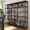 淮木钢木书架置物架简易货架多层隔板客厅架子铁艺储物展示架落地定做 5层60*34*162