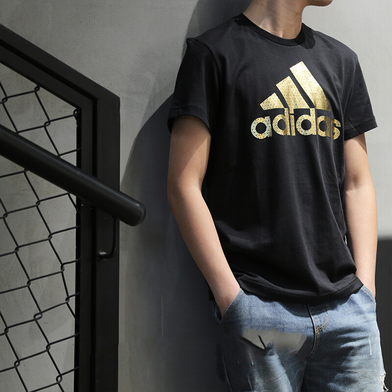adidas阿迪达斯男装短袖2018春季新款圆领运动休闲宽松透气T恤CD4864DFCD4 CV4507 M