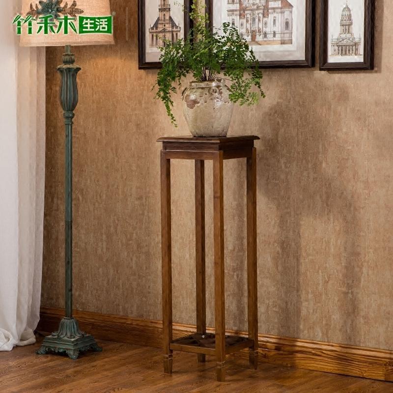 花架花盆架子盆景架客厅绿萝吊兰花架双层楠竹仿古中式花架_9 【中式花架】中号