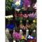 大号花店多层花架花店货架铁艺花架鲜花货架花店花桶展示架_8 一层两个两层全套带桶