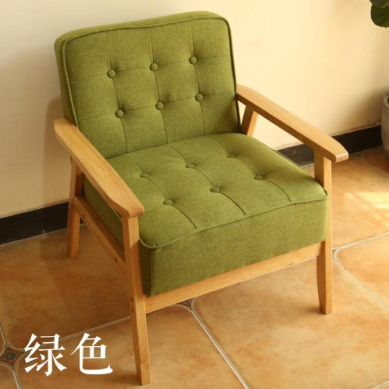 淮木西餐咖啡厅甜品奶茶店洽谈桌椅组合简约休闲双人卡座办公室布沙双人一组1桌2椅_5 绿色拉扣单人