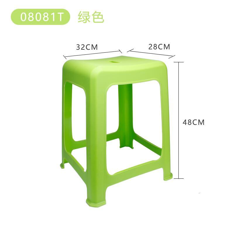 淮木凳子家用加厚塑胶简约创意高凳板凳餐桌凳椅子换鞋塑料凳A款高凳【2个蓝1橙1绿】4只装_9 B款绿色高凳