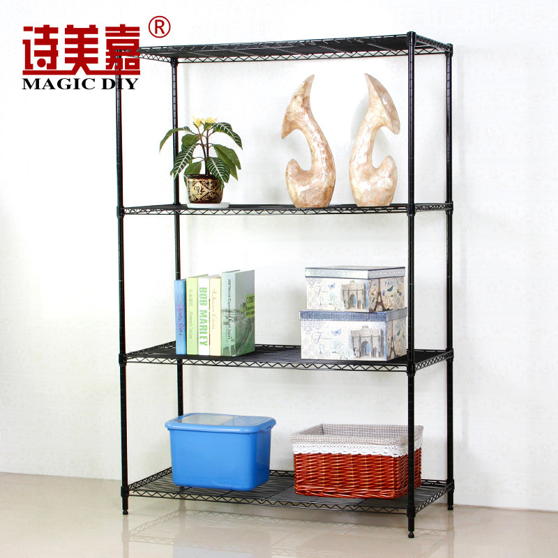 四层置物架厨房浴室收纳架层架金属多用储物架杂物架储物架_22 宽35长100高150四层