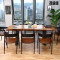 新款创意美式复古铁艺餐桌工业风格长方桌子实木家具大工作台办公会议桌 180*80*75松木8公分