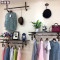 服装店衣架展示架上墙壁挂铁艺童装女装店货架服装陈列架欧式复古_6 【正挂】长120厘米