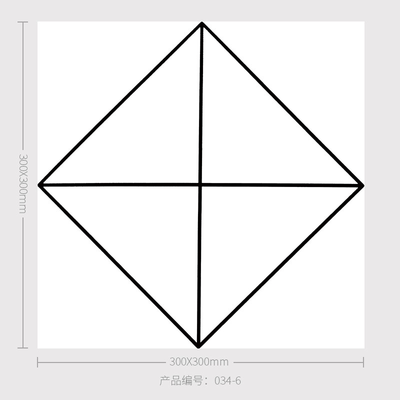 北欧现代简约线条纹300瓷砖墙砖地砖客厅浴室几何图形拼接仿古砖 默认尺寸 034-6