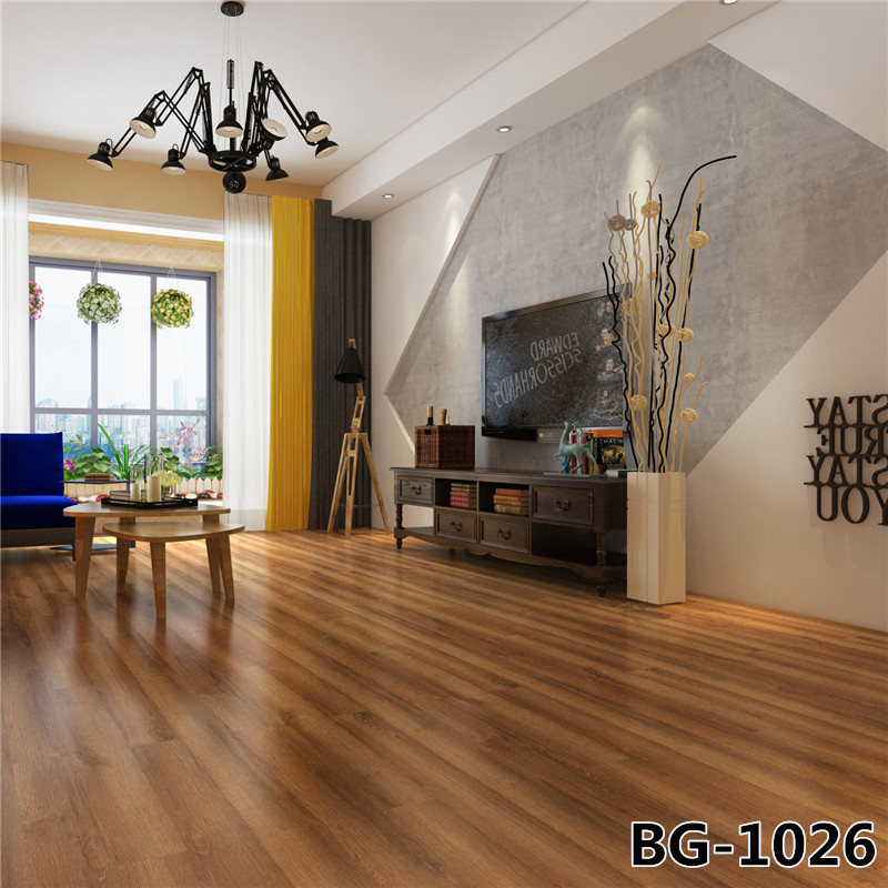 自粘PVC地板塑胶环保石塑地板革地胶防水塑料家用加厚 默认尺寸 木纹BG1026/2.0mm厚