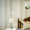 美式乡村壁纸卧室复古竖条木纹做旧客厅地中海墙纸无纺布 蔚蓝色
