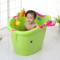 超大号儿童洗澡桶泡澡桶宝宝浴桶沐浴桶婴儿洗澡盆浴盆可坐加厚 绿+蓝+花洒