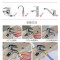 台盆厨房老式水龙头转换接头四六分洗衣机进水管洗车水配件 全铜4/6分标准接头+全铜通水接头