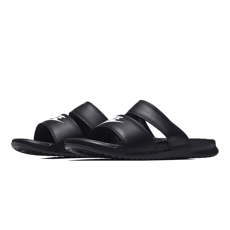 Nike 耐克官方 NIKE BENASSI DUO ULTRA SLIDE 女子拖鞋 819717 819717-010黑+白 36.5码