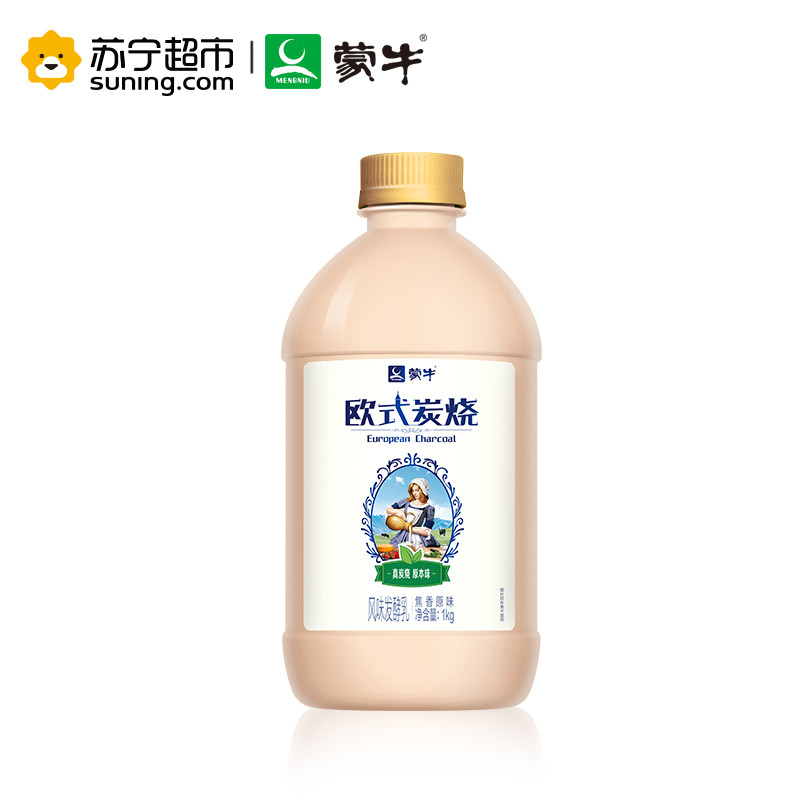 蒙牛欧式炭烧风味发酵乳原味1kg