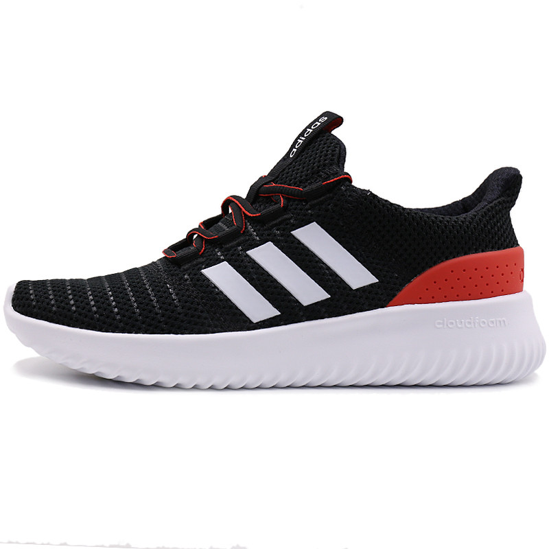adidas2018夏季款NEO运动鞋防滑耐磨透气休闲鞋板鞋DB0886 1号黑色/亮白/基础红 44.5