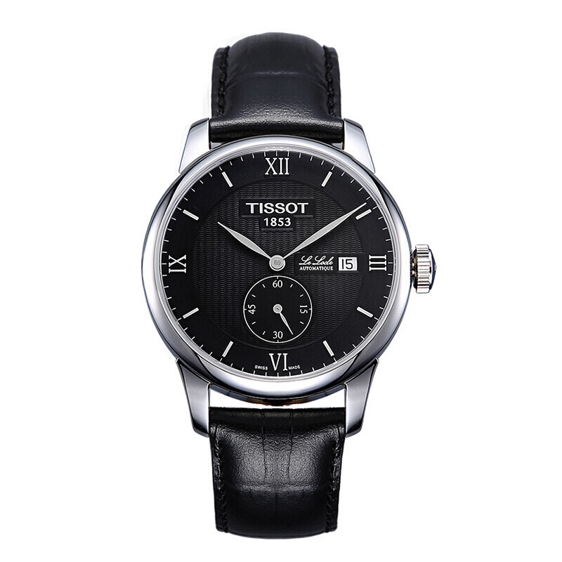 天梭TISSOT力洛克系列手表自动机械商务男表T41.1.483.33 T006.428.16.058.01