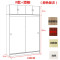 推拉移衣柜实用木质柜2板式定制整体组装卧室简约现代经济型F+顶柜颜色备注默认浅胡桃2 F款白色