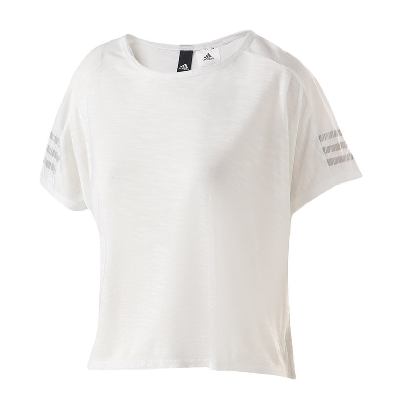adidas阿迪达斯女子短袖T恤2018新款运动休闲运动服CF0342 XXL CF0342白