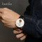 邦顿（Bestdon）手表男士自动多功能机械表男真皮表带镂空防水夜光简约潮流男表 7129 银壳白面