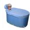 大号折叠浴桶浴缸温泉椭圆形不锈钢支架浴缸粉色升级版套装&asymp1.1m_3 粉色升级版套装