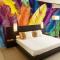 大型壁画3d欧式墙纸床头餐厅卧室客厅背景墙壁纸3D羽毛壁画_2_1 进口环保无纺布（拼接）