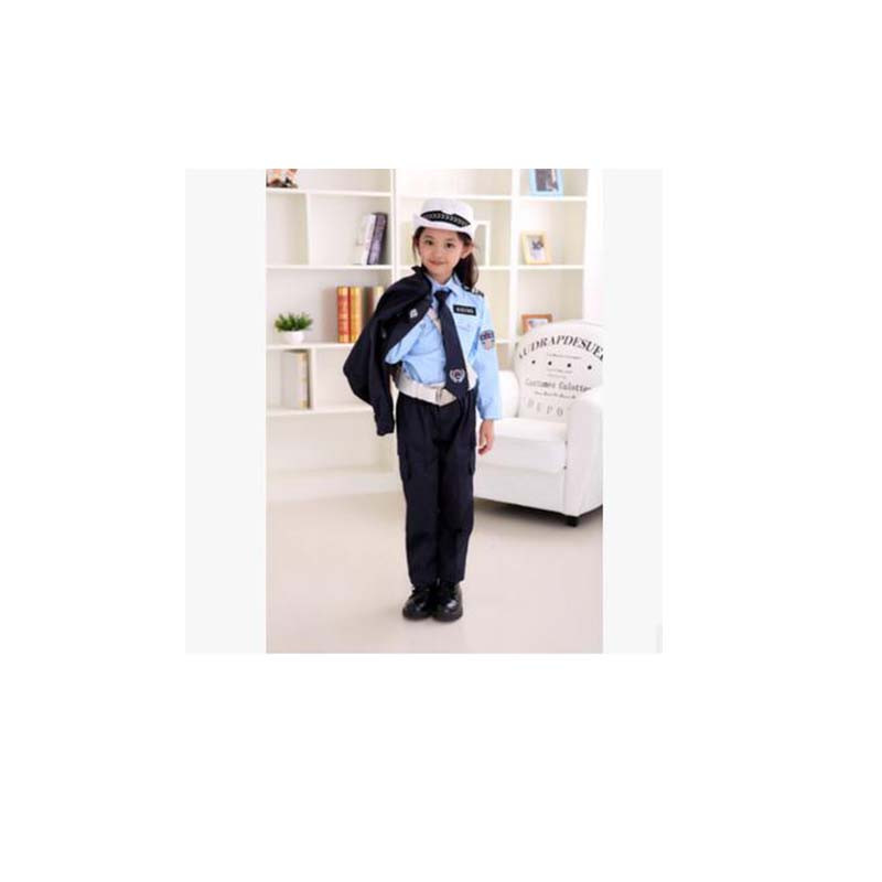 儿童小军装小交警演出服幼儿园男女舞台摄影小警察制服交警表演服