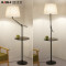 美式铁艺落地灯客厅卧室床头灯简约现代遥控落地台灯沙发茶几灯 黑罩+黑杆+7W遥控