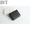 BVT短款拉链迷你零钱包男士小钱包女牛皮卡包薄硬币包黑色 默认颜色