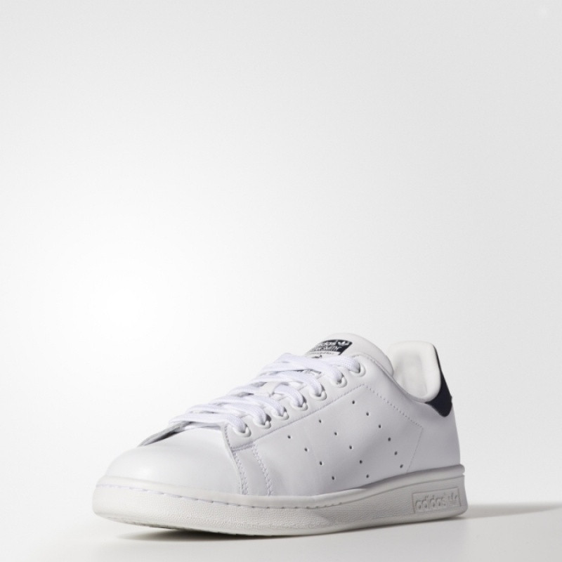 adidas阿迪达斯ADIDAS三叶草男子运动经典系列M20325 亮白/亮白/新海军蓝 38