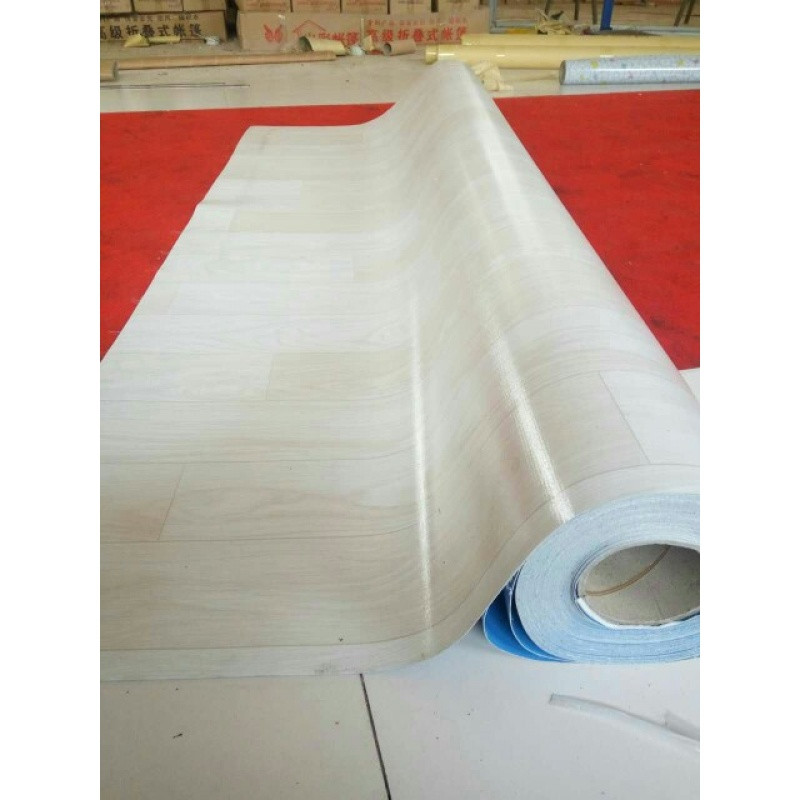 PVC加厚免胶石塑地板贴家用地板革加厚耐磨环保防水塑胶地板贴纸 默认尺寸 白色工程白木纹