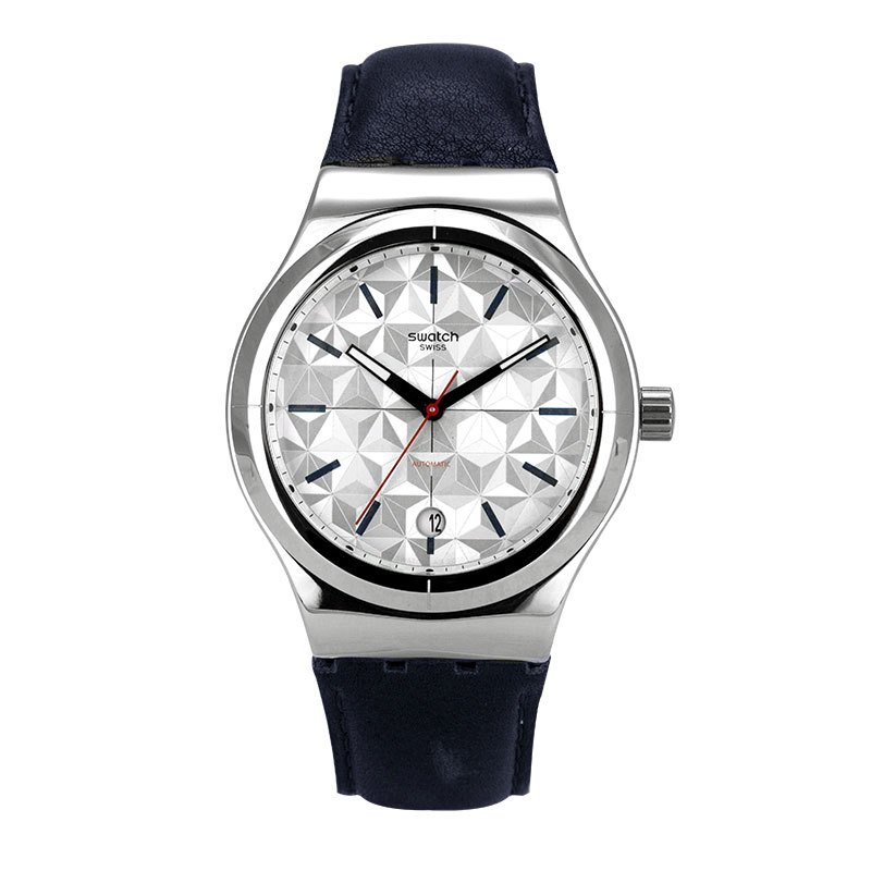 斯沃琪(Swatch)手表 装置51金属系列 休闲时尚皮革表带 机械男士表YIS402 YIS408