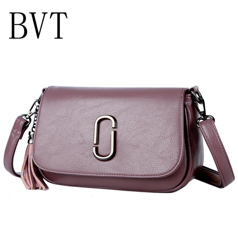 BVT欧美时尚手拿包女士包包中年女包妈妈包斜挎小包包单肩包妇女皮包 浅紫色