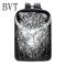 BVT新款男士双肩包大背包女创意时尚学生书包潮流个性铆钉公牛头_8 银色