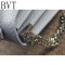 BVT新款鳄鱼纹包包女士手提单肩斜挎包糖果色链条包小方包 粉红色尖货