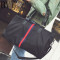 BVT条纹商务旅行袋时尚男女手提包运动健身包防水单肩斜跨包黑色(蓝条)大 黑色(绿条)