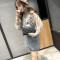 BVT包包女小方包韩版单肩包圆环手提包斜挎包软牛皮格子纹女包 黑色