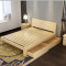实木床厂家直销实木双人床1.8米卧室松木床1.5米简约儿童单人床 1.0*2.0m标准床+1个床头柜