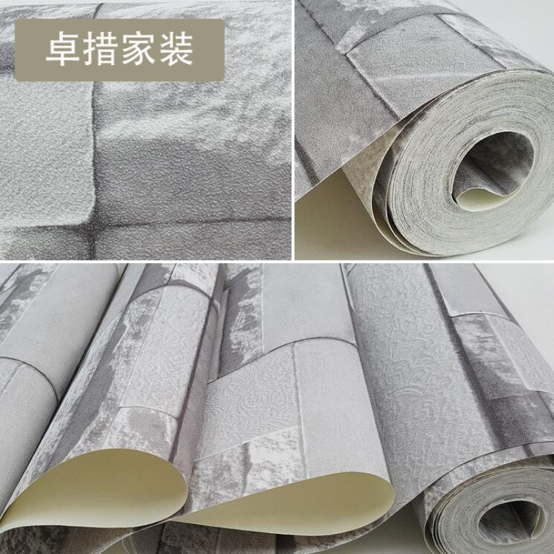 3D现代简约文化石砖块砖头砖纹墙纸服装店装修餐厅客厅电视背景墙_5_1 69141