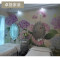 定制中国风田园墙纸竖条纹卧室温馨客厅沙背景墙壁纸绣球芬 无缝无纺布一平米